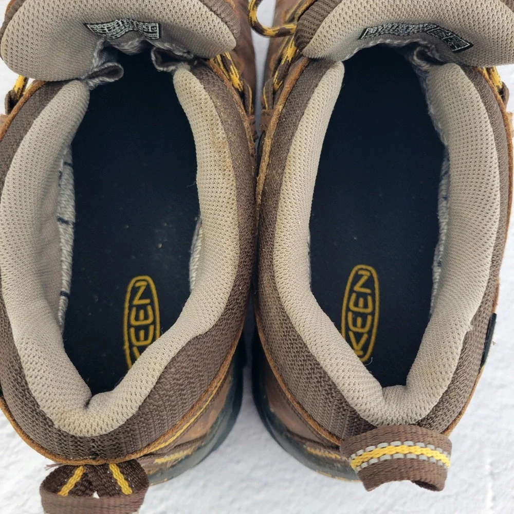 Keen‎ Targhee II Mens Waterproof Hiking Shoes Size 7.5 Brown Leather Low Trail